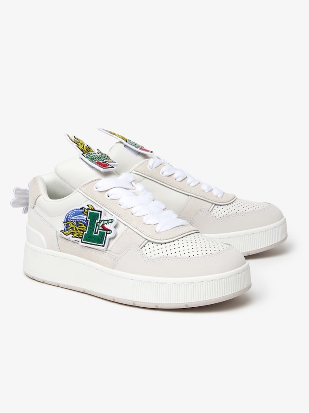 Lacoste Ace Clip Leather Sneakers White NIB US 10.5